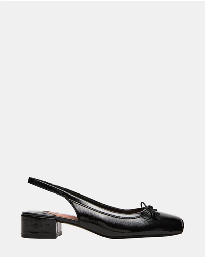 Steve Madden - Loved Black Crinkle Patent Heels