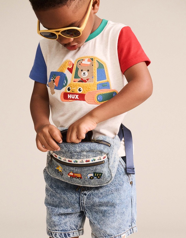 Huxbaby - Excavator Hux Spliced Tee - Babies-Kids