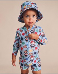 Huxbaby - Parisian Painter Pup Swimsuit - Babies-Kids