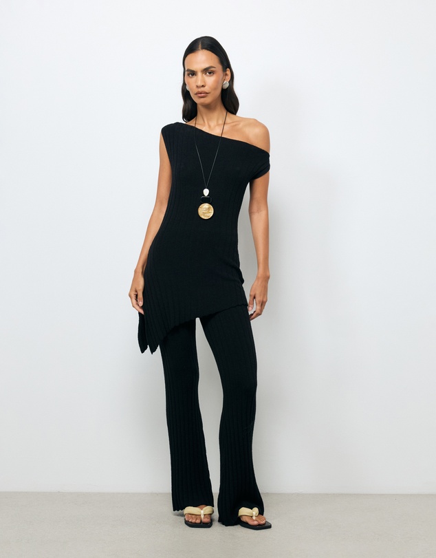 AERE - Ciela Textured Rib Knit Tunic