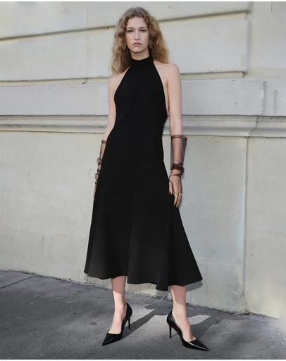 M.N.G - Halter-Neck Dress With Open Back