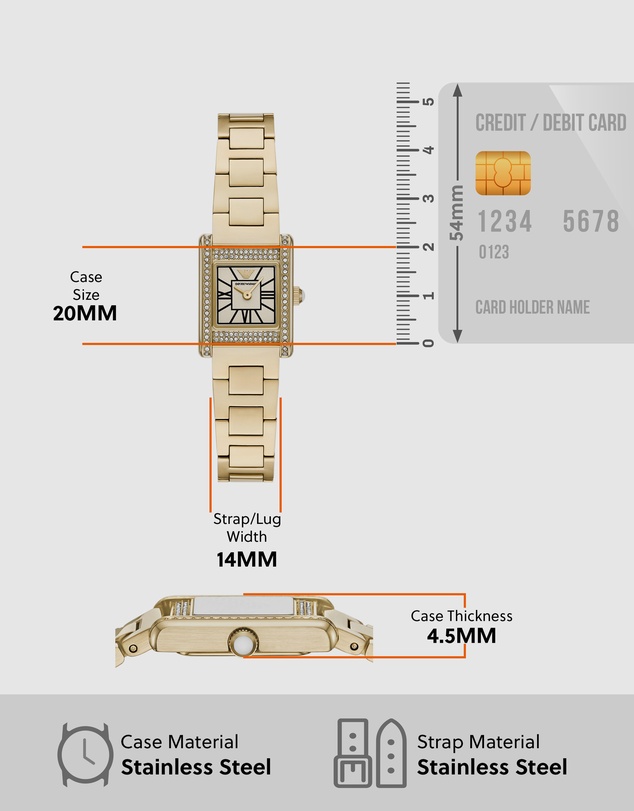 Emporio Armani - Gold Tone Analogue Watch