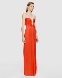 Christopher Esber - Arced Palm Strapless Dress