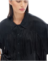 THE TALES - Ibiza Nights Satin Fringed Shirt