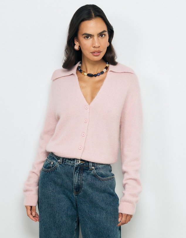 AERE - Pia Brushed Knit Cardigan