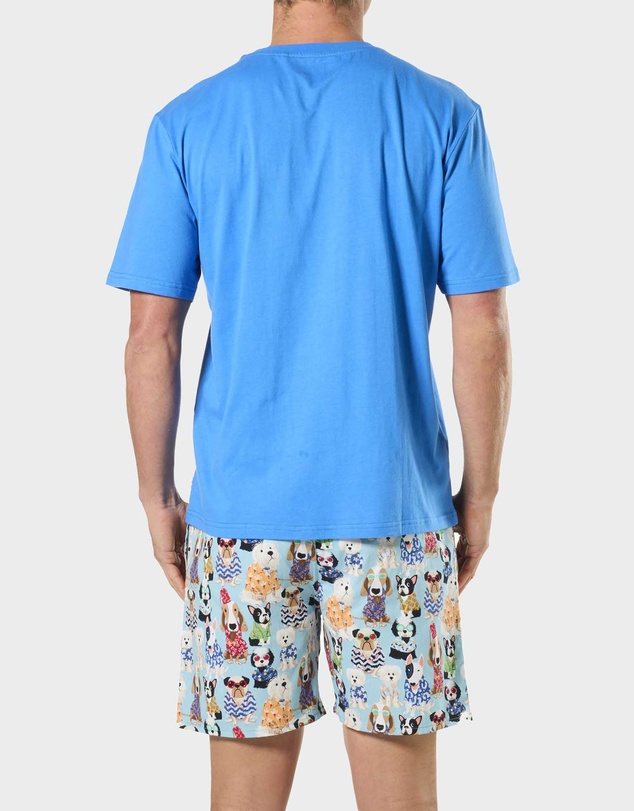 Mitch Dowd - Mitchdowd Mens Pyjama Set Best Dad Dog Print T-Shirt and Shorts