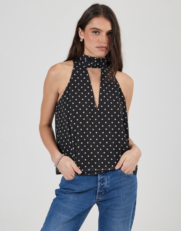 Rolla's - Edie Halter Polka Dot Tops