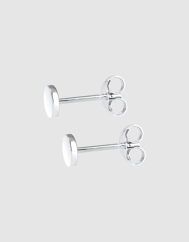 Elli Jewelry - Earrings 925 Sterling Silver Basic Round