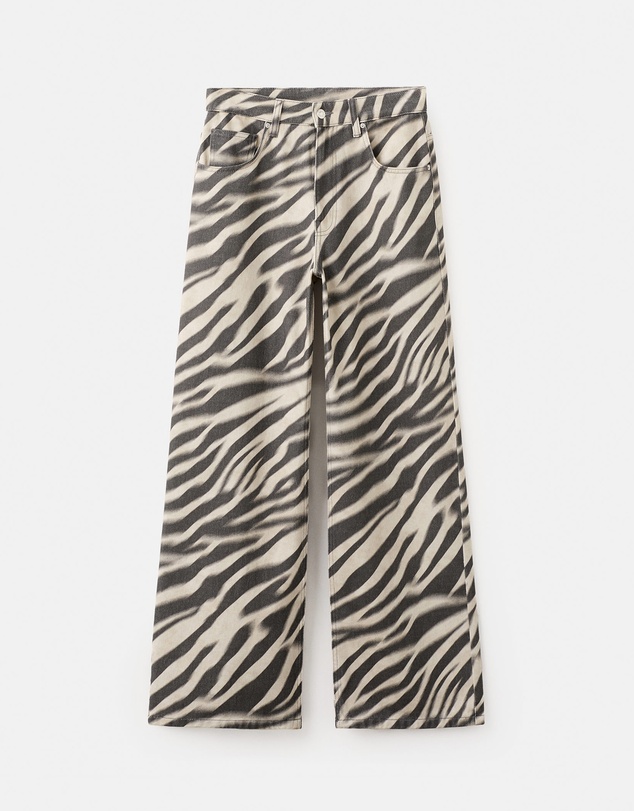 M.N.G - Zebra-Print Straight-Fit Jeans