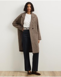 Atmos&Here - Estelle Textured Herringbone Coat