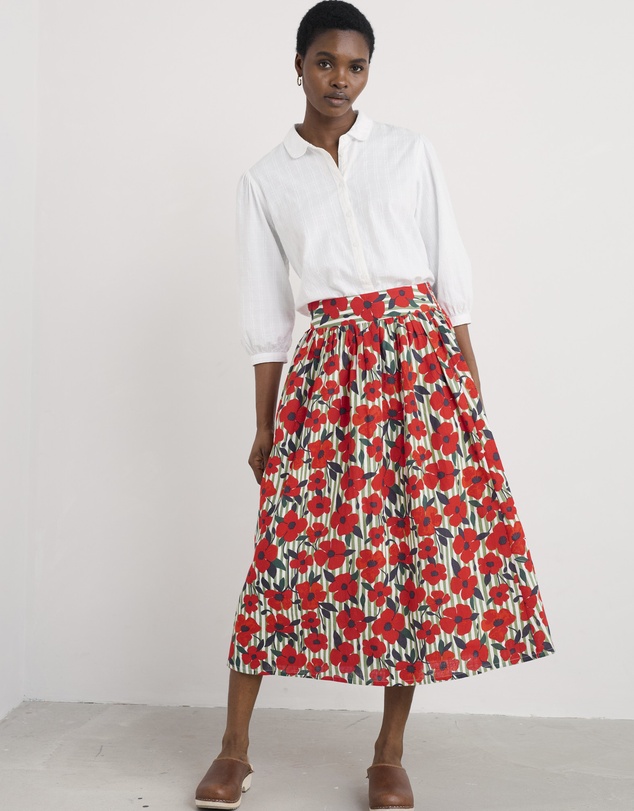 Seasalt - Seasalt Cornwall Red Mevagissey Skirt