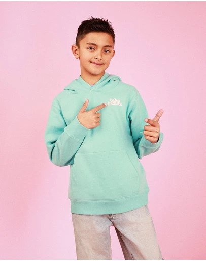 Skwosh - Take It Easy Kids Slang Hoodie in Moss