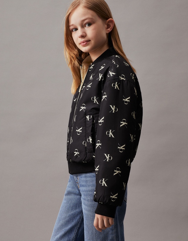 Calvin Klein Jeans - Girls Reversible Teddy Bomber Jacket