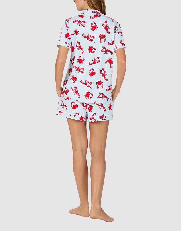 Kate Spade - Printed Jersey Button Up Short Sleeve Short Pyjama Set