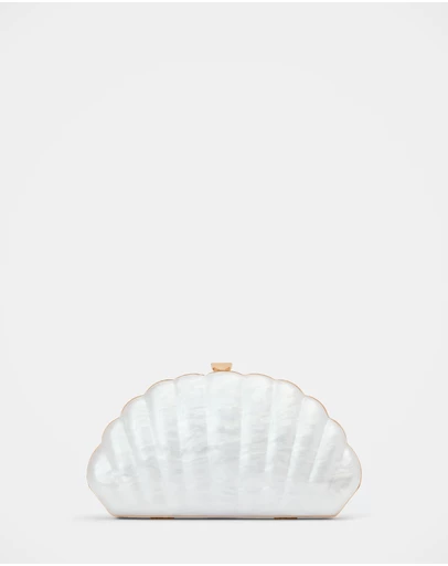 Forever New - Ingrid Pearl Shell Hardcase Clutch Bag
