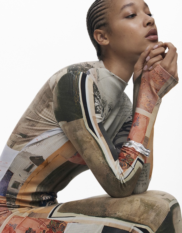Desigual - Collage fitted dress