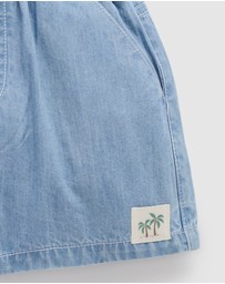 Purebaby - Pull on Denim Short -Kids-Babies