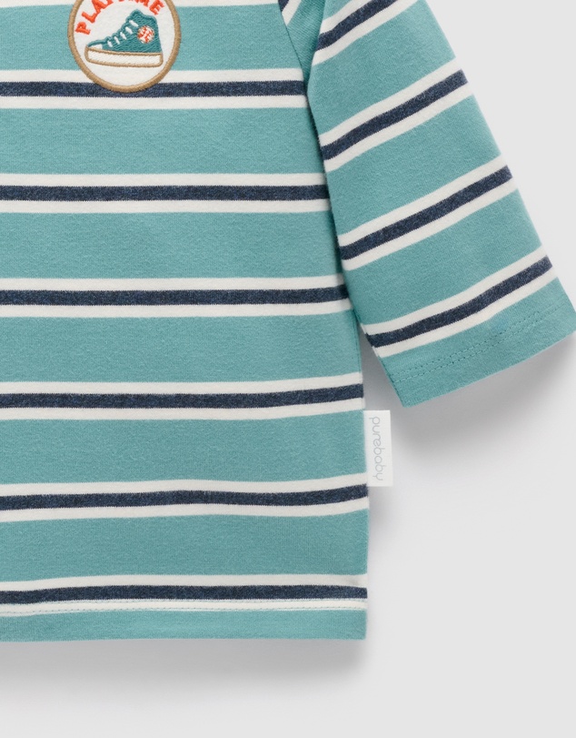 Purebaby - Relaxed Stripe Rugby Polo-Kids-Babies