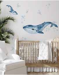 Olive et Oriel - Whales & Bubbles Decal Set