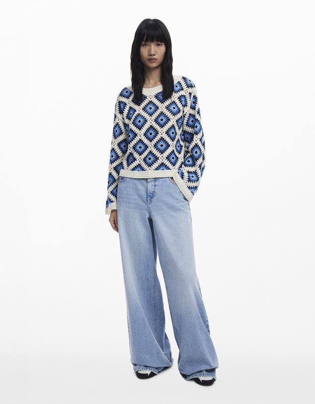 Desigual - Multicolored crochet sweater
