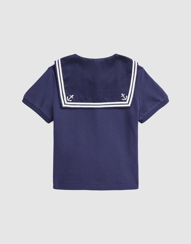 Polo Ralph Lauren - Stretch Mesh Sailor Polo Shirt - ICONIC EXCLUSIVE - Kids