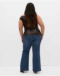 City Chic - Elianna Faux Leather Top