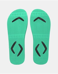 Boomerangz Footwear - Men's Black/Teal Thongs with arch support and 2 x interchangeable straps