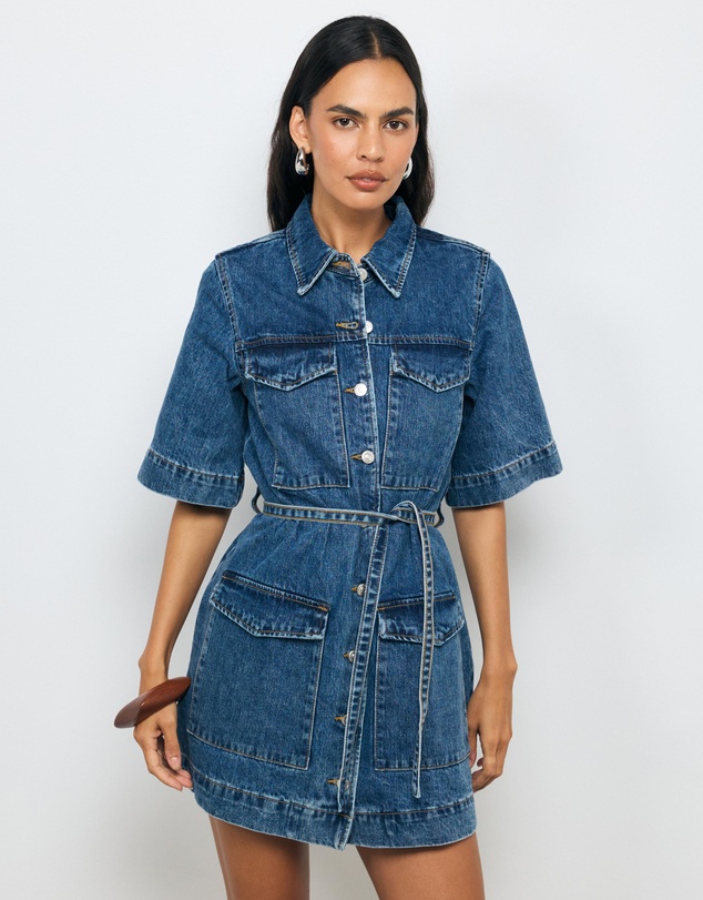 AERE - Rowena Denim Shirt Dress