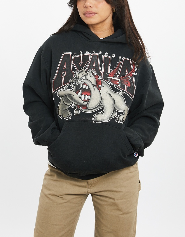 Vintage by The Real Deal - Pre Loved - 90s Russell Athletic Ayala Bulldogs Hooded Sweatshirt