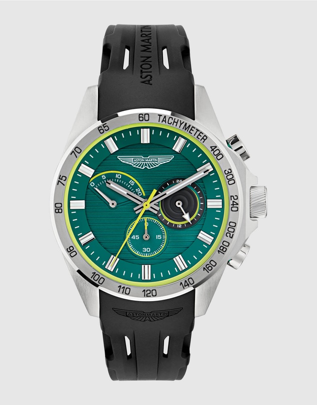 Aston Martin - HDL Podium Green Black Silicone Strap Watch