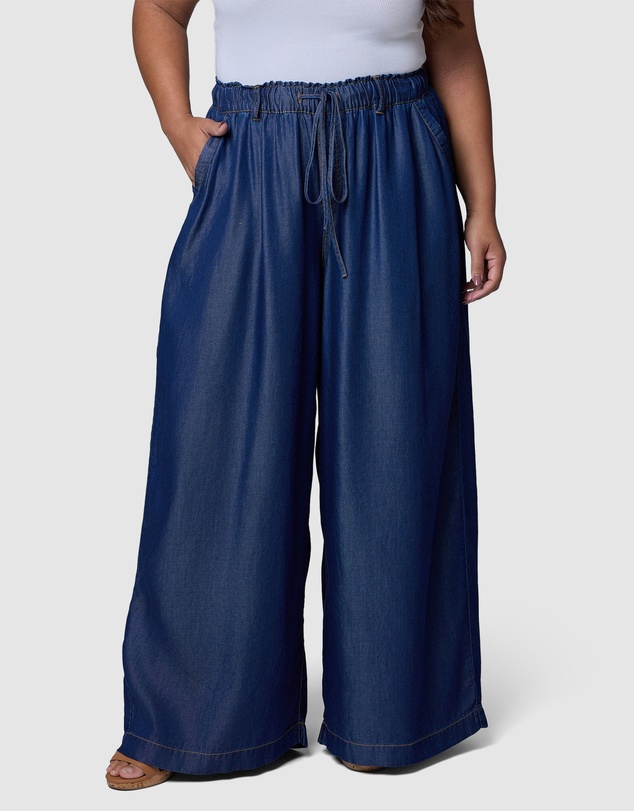 Indigo Tonic - Blake Chambray Wide Leg Pants