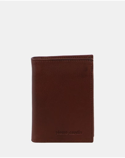 Pierre Cardin - Pierre Cardin Rustic Leather Men's Bi-Fold Flap Wallet