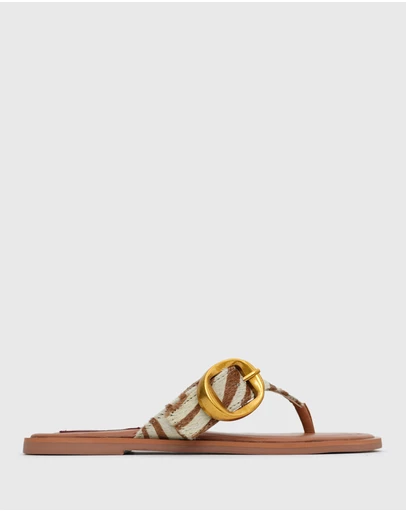 Betts - Rhodes Leather Buckle Thong Sandals