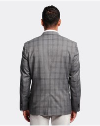 Brooksfield - Textured Check Stretch Blazer