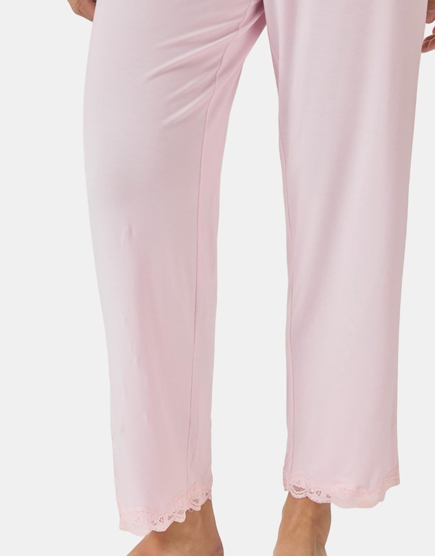 Gingerlilly - Dianne Bamboo Long PJ set with Lace