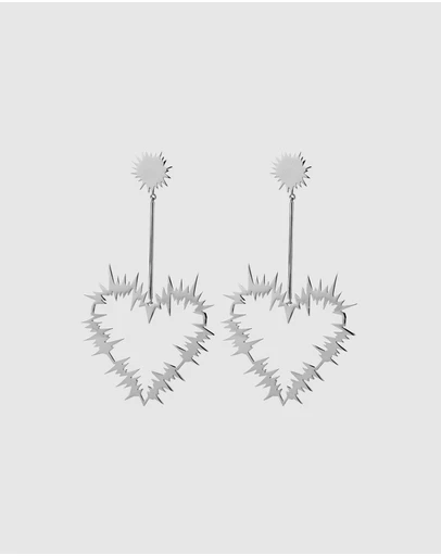 Karen Walker - Electric Heart Drop Earrings