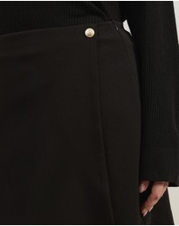Atmos&Here Curvy - Ayla Wrap Tailored Skirt