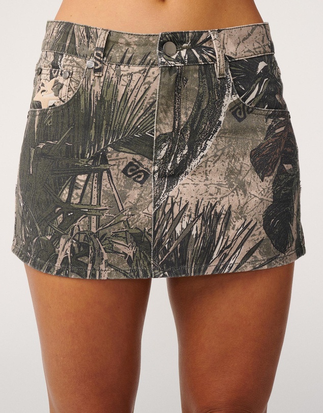 Rip Curl - Archive Denim Camo Mini Skirt