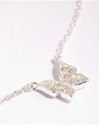 Lovisa - Sterling Silver Pave Butterfly Necklace