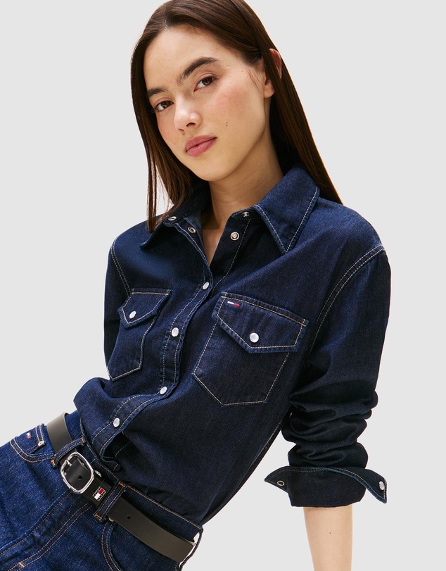 Tommy Jeans - Dark Denim Western Shirt