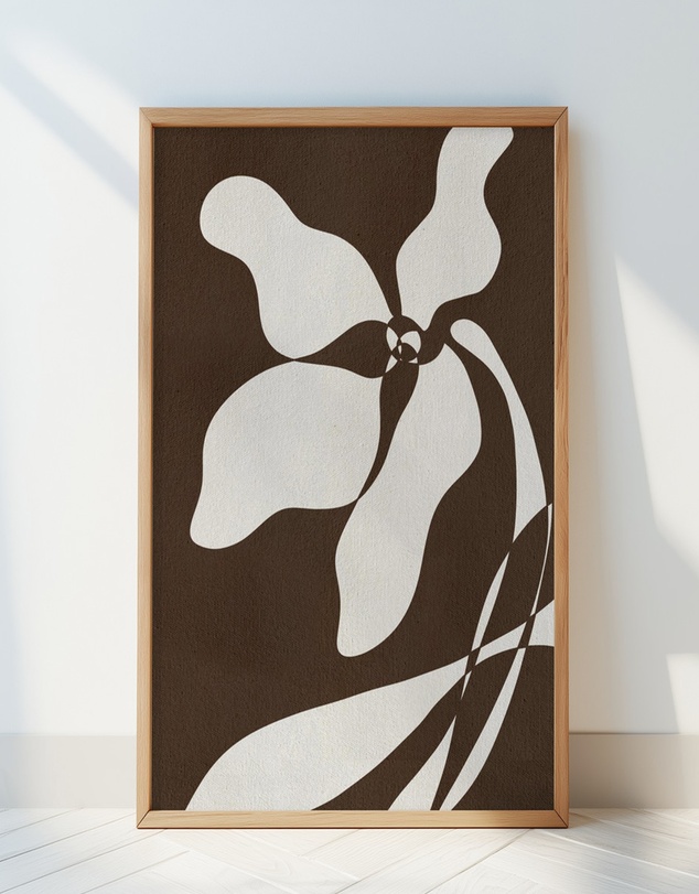 Olive et Oriel - Muted Petals No 5 by Shatha Al Dafai Art Print