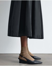 & Other Stories - Leather Wedge Slingback Pumps