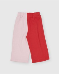 Goldie + Ace - Comfy Embroidered Wide Leg Sweatpants - Babies-Kids