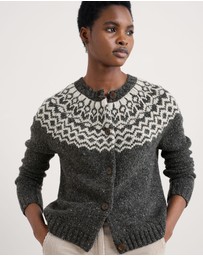 Seasalt - Seasalt Cornwall Grey Port Kinnis Cardigan Merino