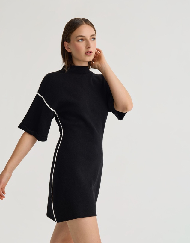 Oxford - Lisa Knitted Contrast Trim Dress