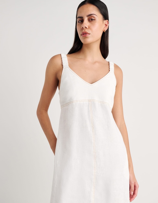 Jag - Sara Linen Midi Dress