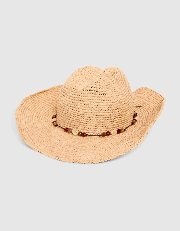 Subtitled - Connie Raffia Cowboy Hat