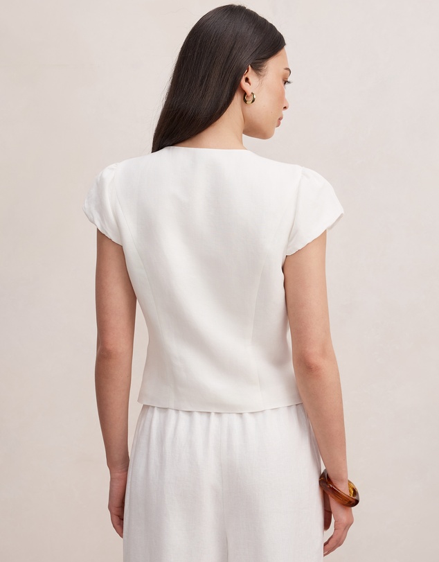 Forever New - Ella Button Up Linen Top