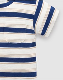 Purebaby - Striped Relaxed Tee -Kids-Babies