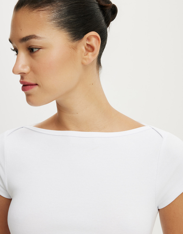 Cotton On - Boatneck Cap Sleeve Tee